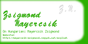 zsigmond mayercsik business card